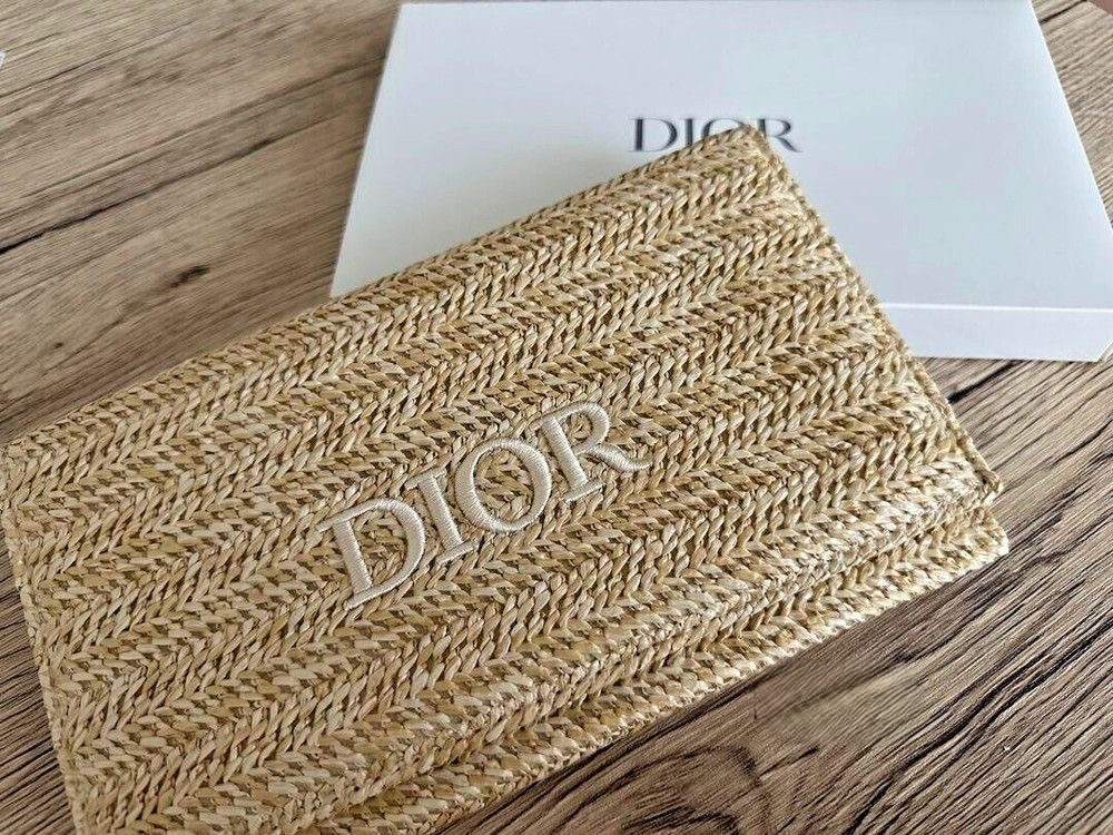 Authentic GWP Dior Raffia Bag with Free Pearl Strap - Image 7