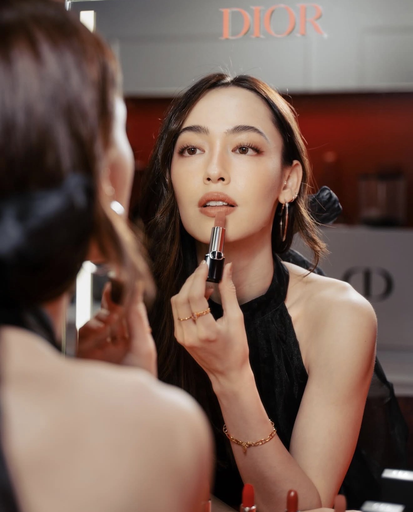 Rouge Dior Travel Size Lipstick in a box - 100 Nude Look Velvet - Image 9