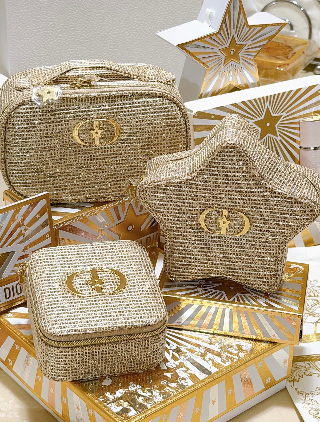 Authentic GWP Dior Holiday Star Pouch With Box  - Image 2