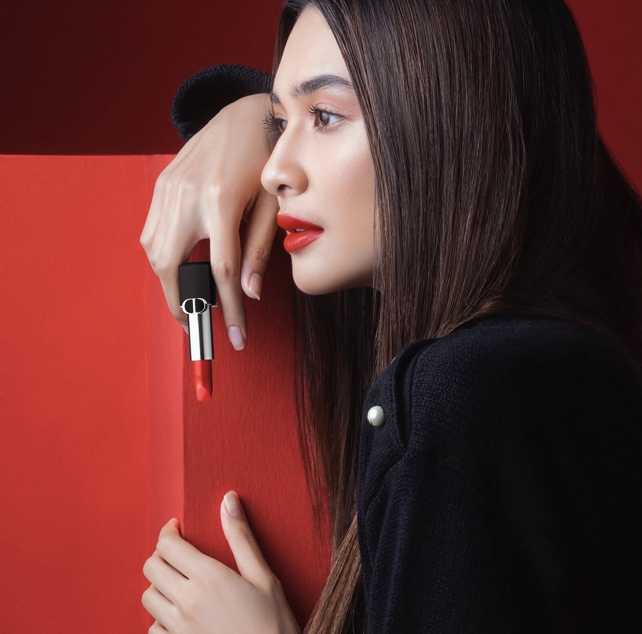 Rouge Dior Travel Size Lipstick with box - 999 SATIN - Image 5