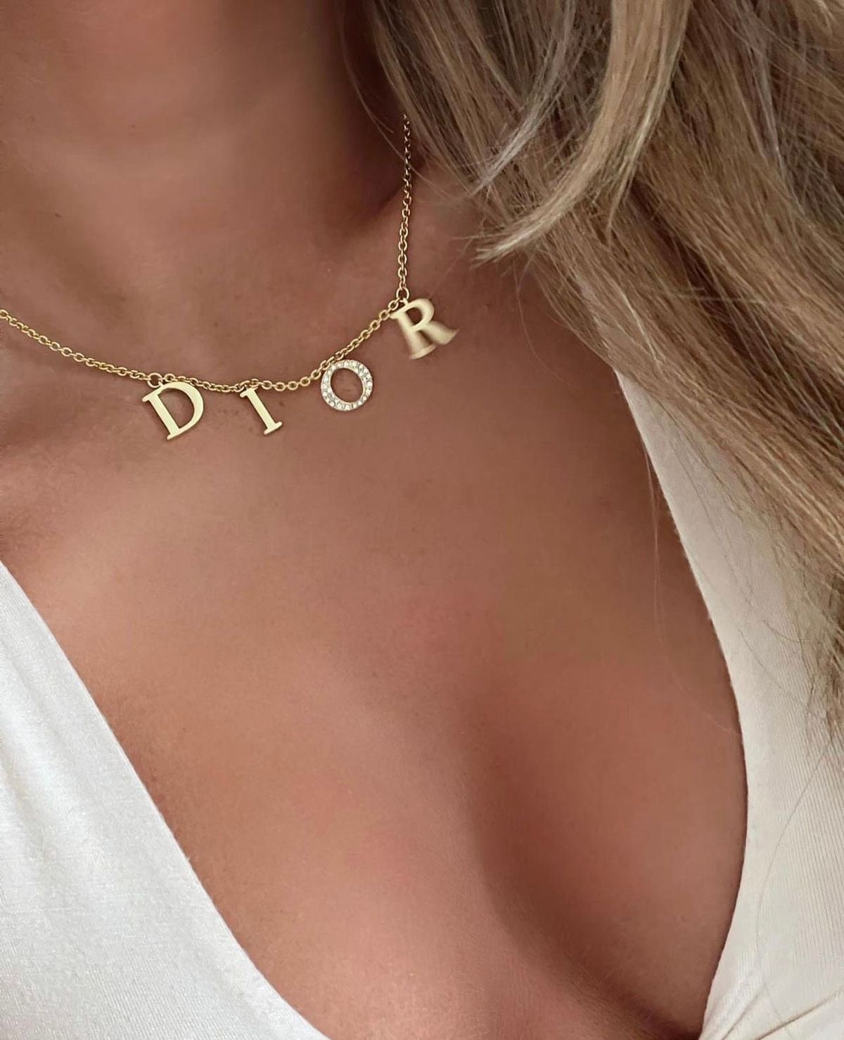 Authentic GWP Dior Necklace Non-Tarnish Excellent Quality Complete with box and FREE paperbag