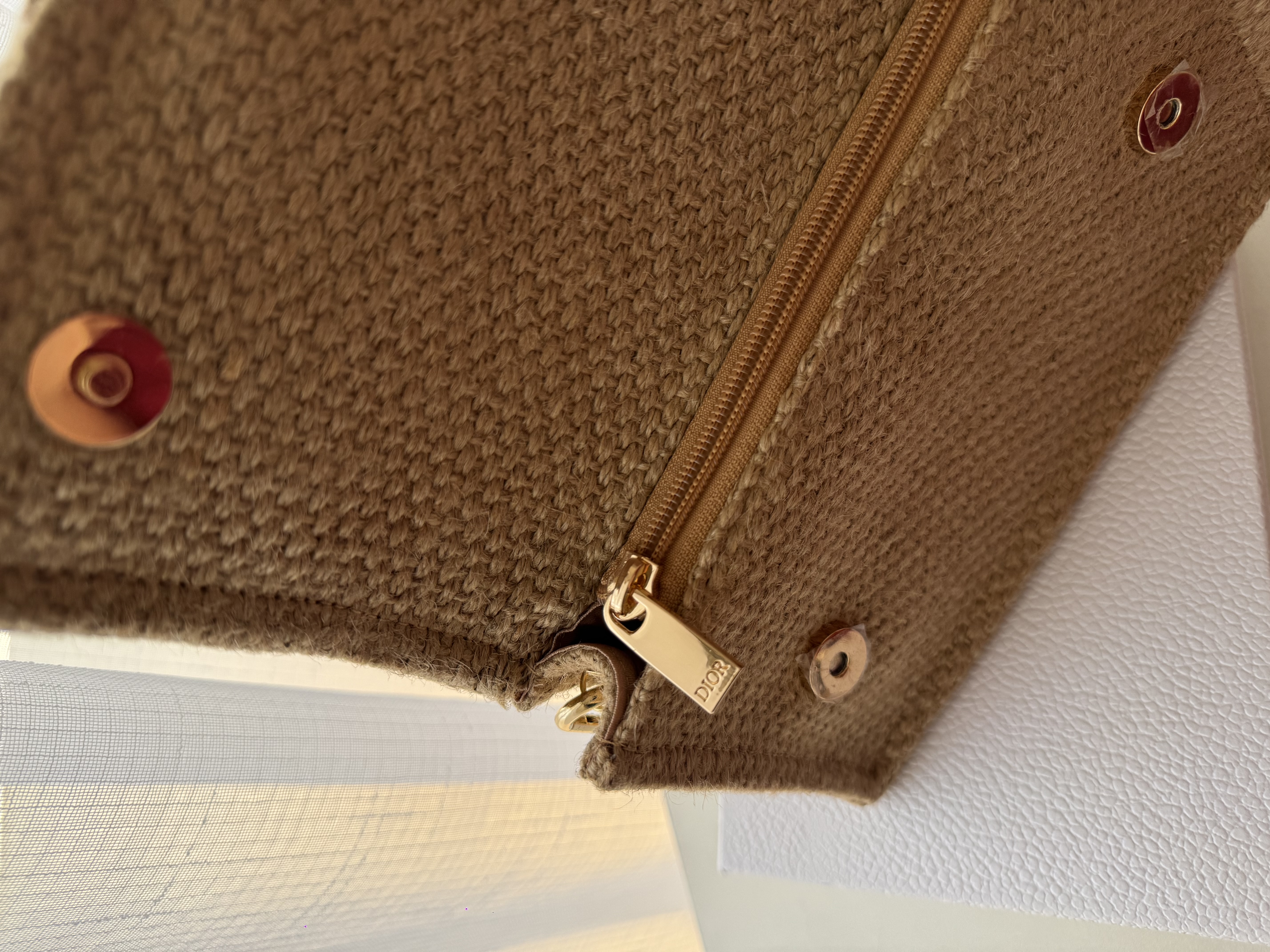 Authentic GWP Dior Shoulder Raffia Bag With Box and FREE paperbag - Image 4