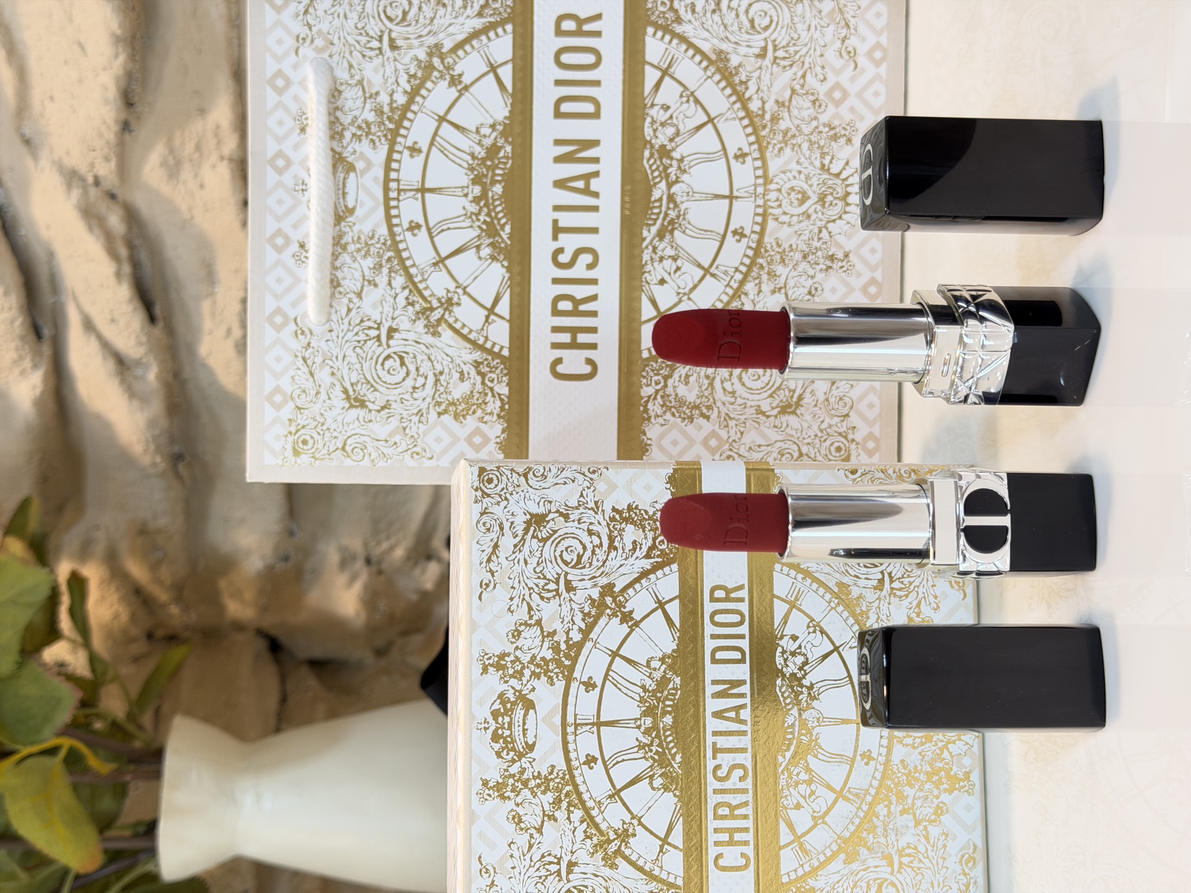Rouge Dior Full size Lipstick Set #720 & #560 complete with FREE paperbag