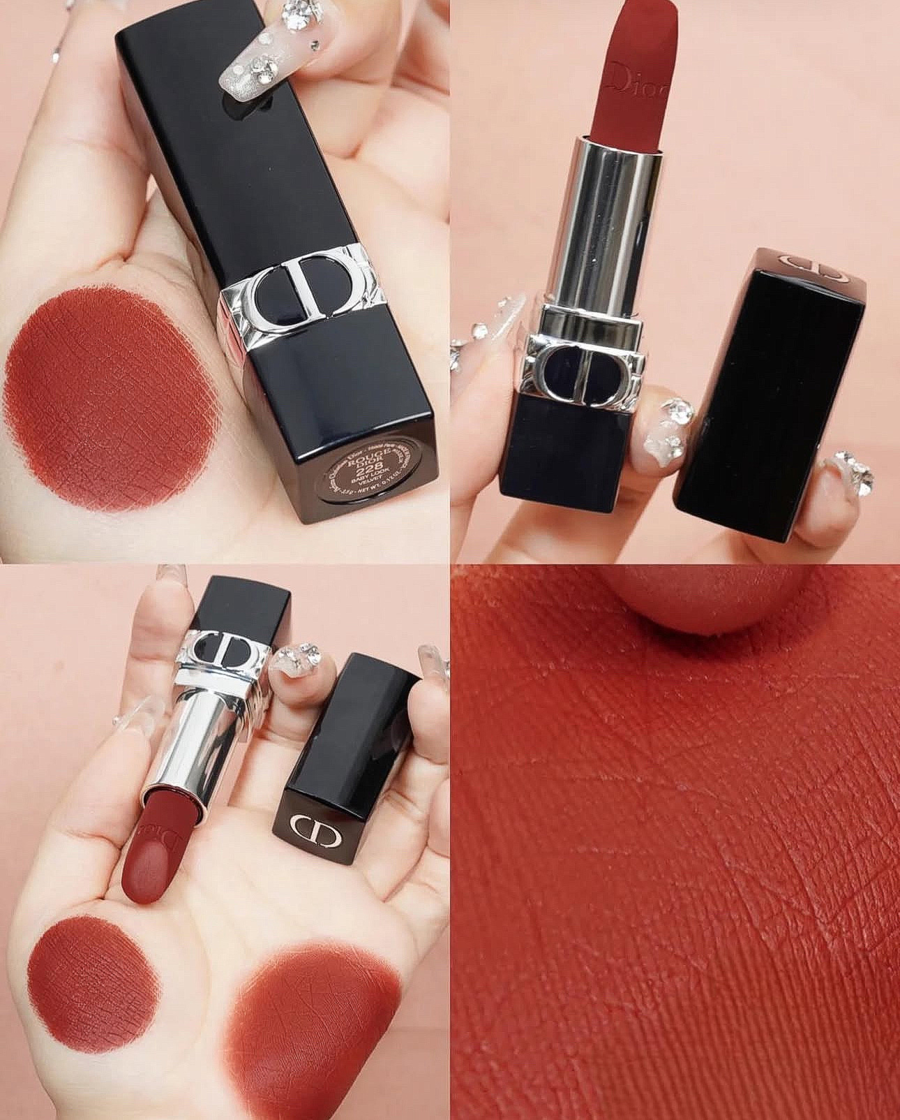 Rouge Dior Travel Size Lipstick No Box in 228 Mythique velvet - Image 2
