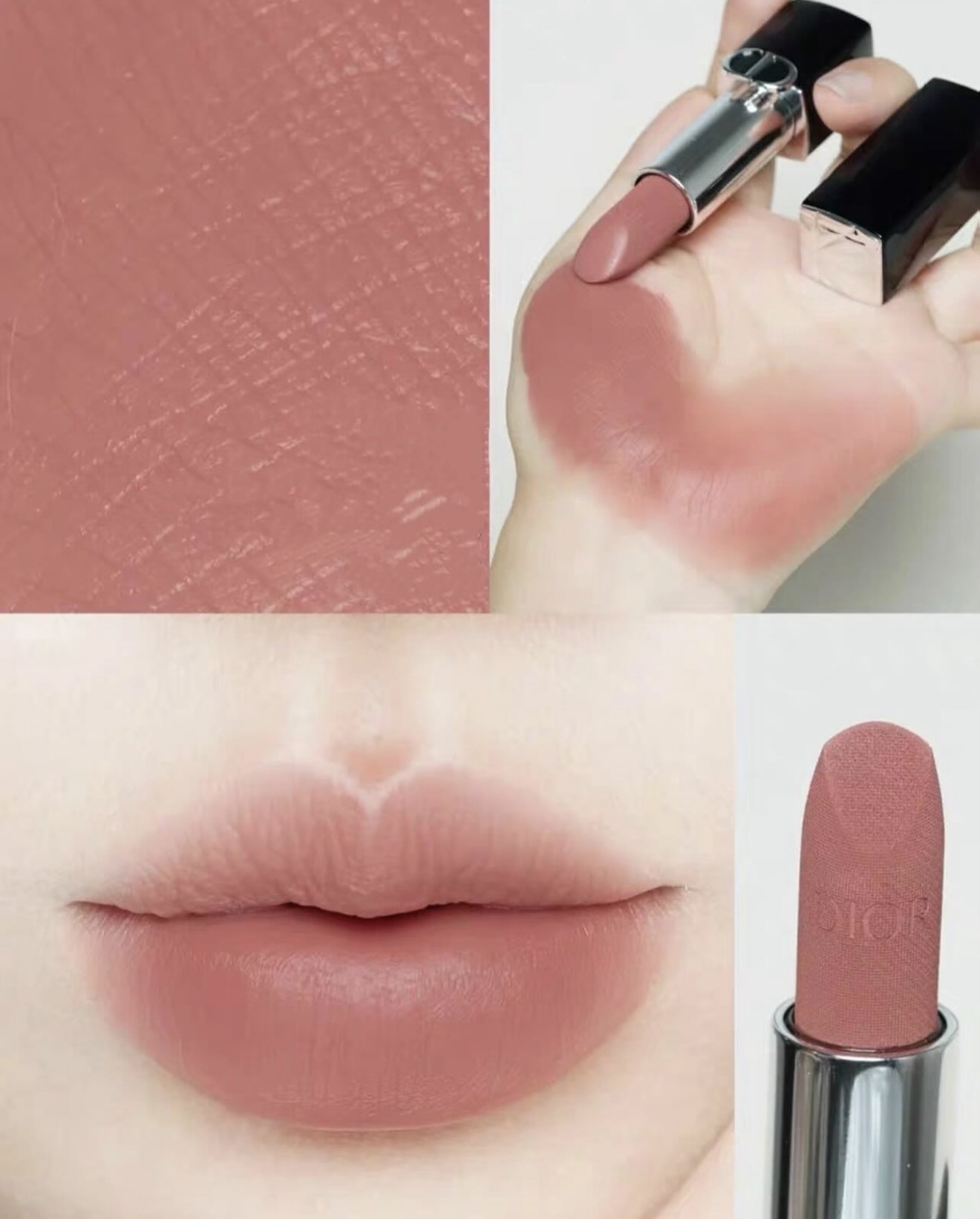 Rouge Dior Travel Size Lipstick in a box - 100 Nude Look Velvet - Image 7