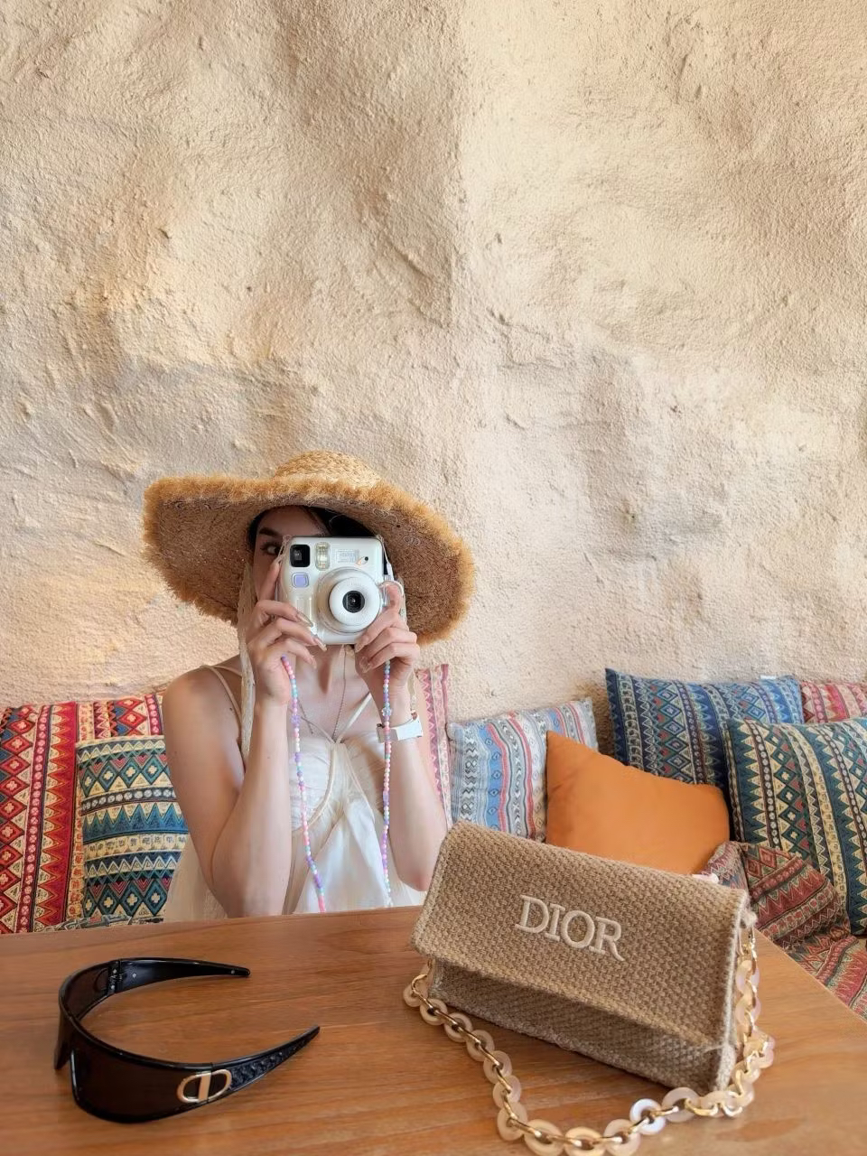 Authentic GWP Dior Shoulder Raffia Bag With Box and FREE paperbag - Image 7