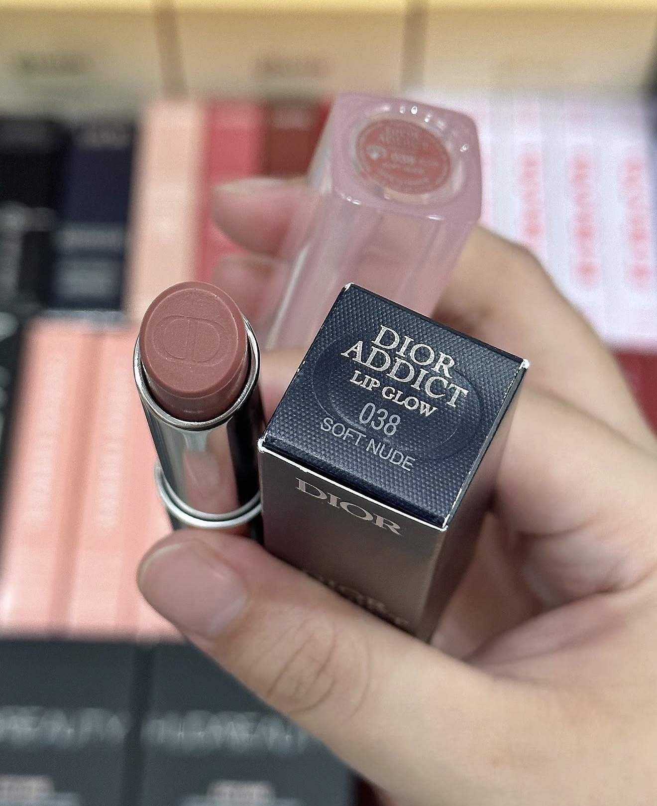 New Dior Addict Lip Glow Balm #038 Soft Nude Complete with box and FREE Paperbag - Image 3