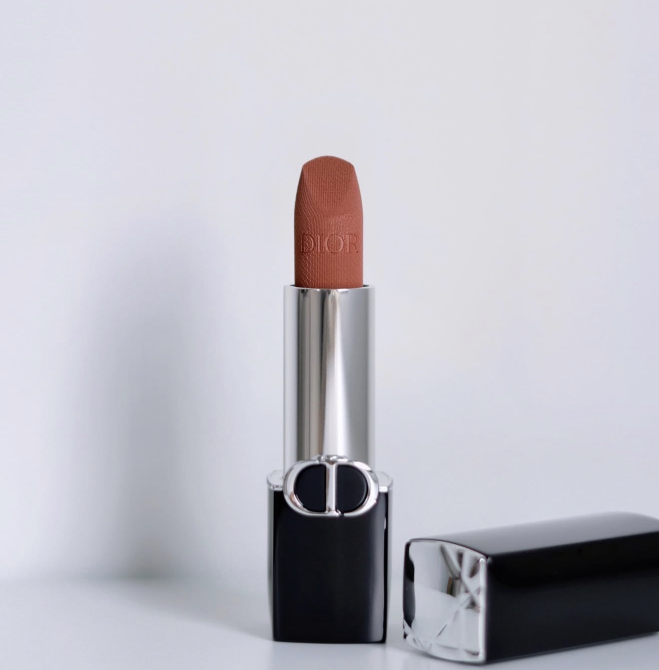 Rouge Dior Travel Size Lipstick in a box - 100 Nude Look Velvet