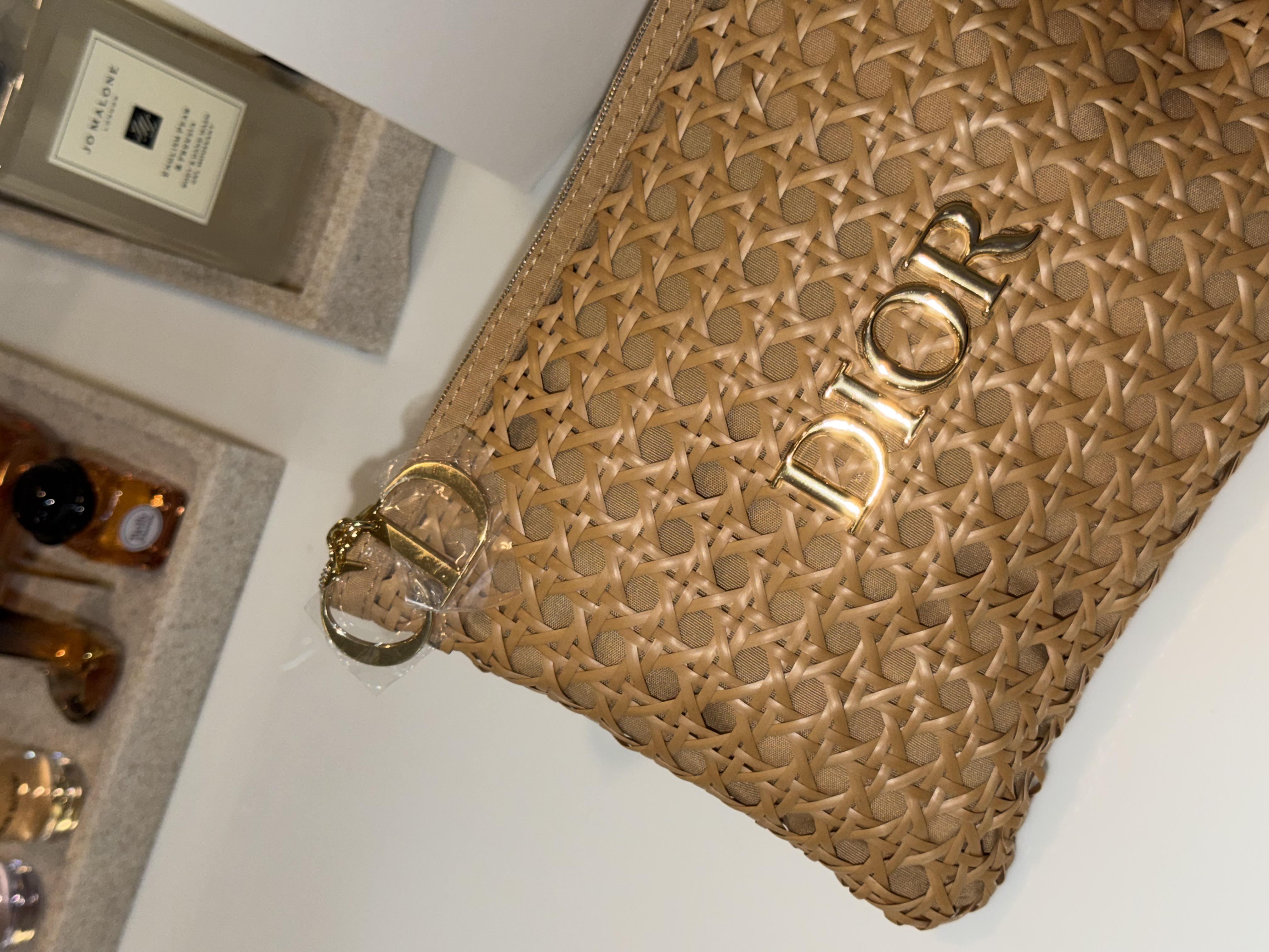 NEW Dior GWP Raffia Pouch - Image 4