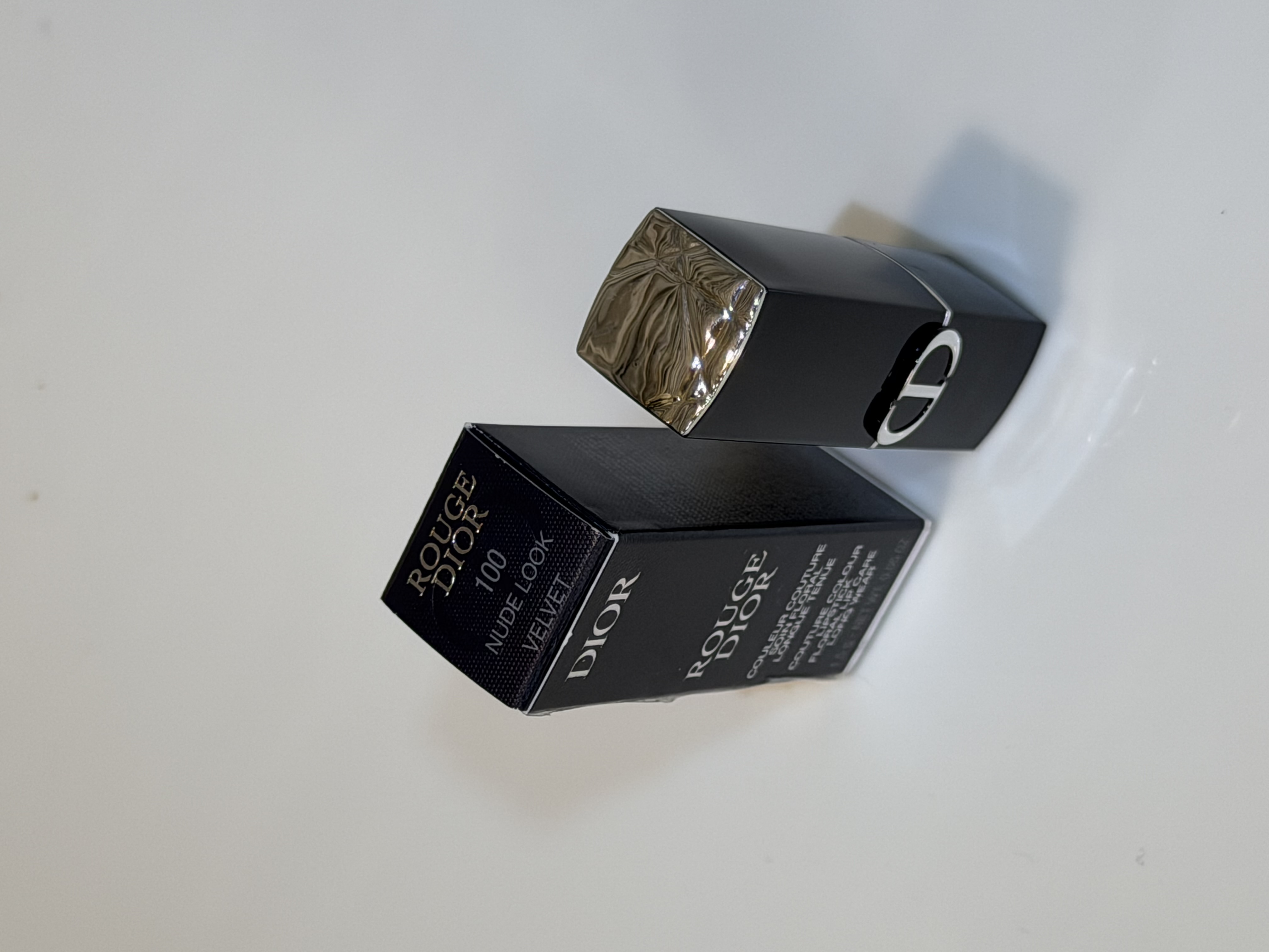 Rouge Dior Travel Size Lipstick in a box - 100 Nude Look Velvet - Image 5
