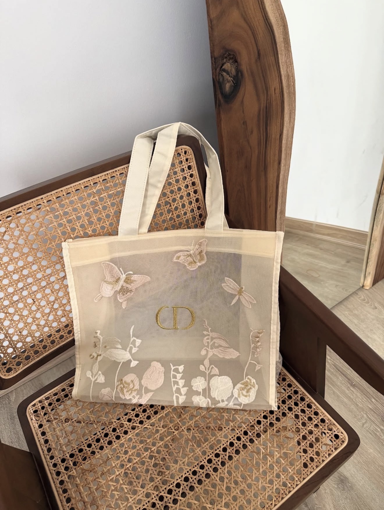 Authentic GWP Dior Butterfly Tote Bag Large Size